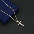 thumbnail image 5 of Rosec Jewels Lab Created Diamond Cross Necklace with Charm - Ef-Vs Quality Diamond Double Cross Pendant Chain - with Jewelry Box, 10K Yellow Gold, 5 of 7