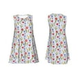 thumbnail image 7 of Rateoe Tulips Flowers Pattern Women’s Sleeveless Dress,Casual Summer Dress,A-line Sleeveless Dress Versatile Summer Dress Stylish Day Dress, 7 of 7