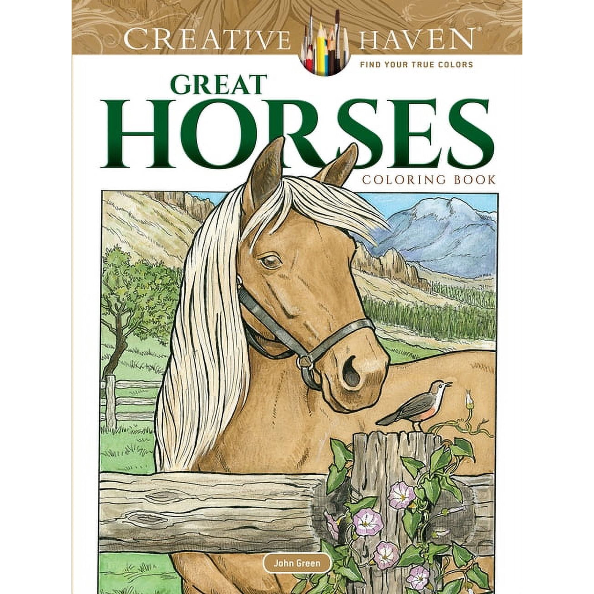 Adult Coloring Books: Animals: Creative Haven Great Horses Coloring Book (Paperback)