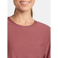 thumbnail image 4 of Athletic Works Women's and Women's ButterCore Tee with Long Sleeves, Sizes XS-4X, 4 of 6
