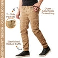 thumbnail image 2 of 2-Pack Men's Cotton Flex Stretch Cargo Jogger Pants (Sizes, S-2XL), 2 of 5