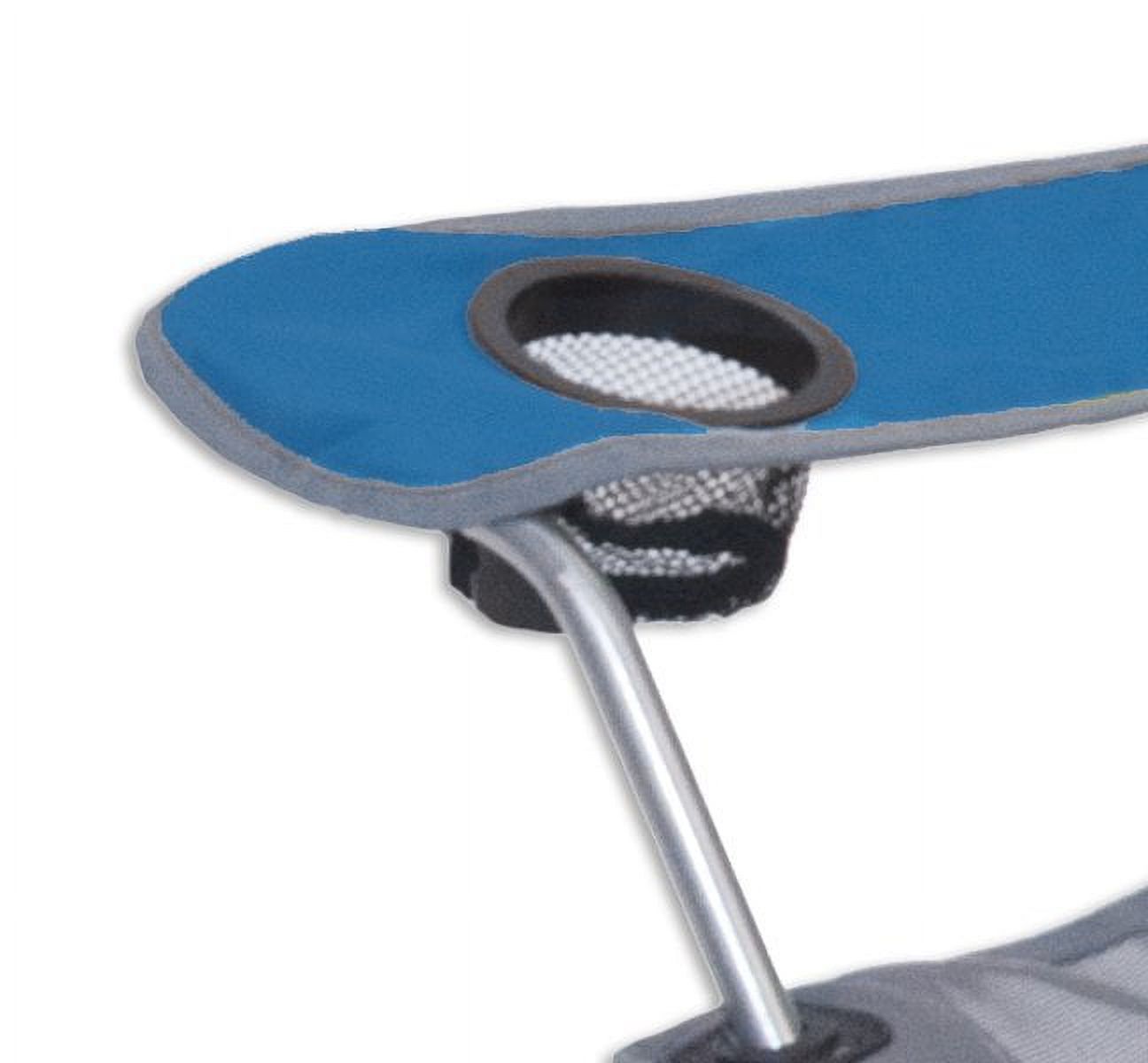 2) Kelsyus Mesh Folding Backpack Beach Chair w/ Headrest - Blue & Gray | 80403 - image 5 of 5