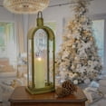 thumbnail image 2 of 22 in. HGTV Home Collection Arched Candle Lantern, Christmas Themed Decor, Medium, Antique Bronze, 2 of 4