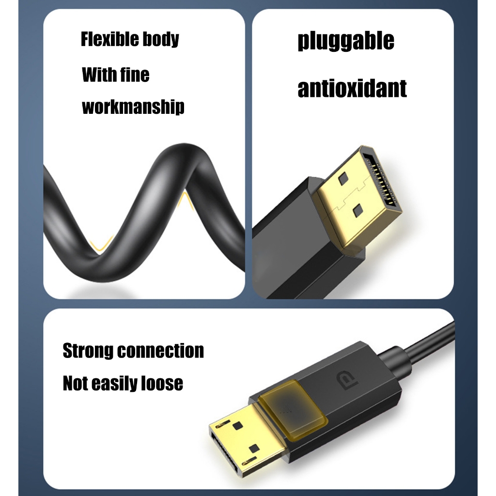 Zeiwohndc DisplayPort to DisplayPort Cable, 4K60Hz and 2K@144Hz 1080P 244hz Resolution