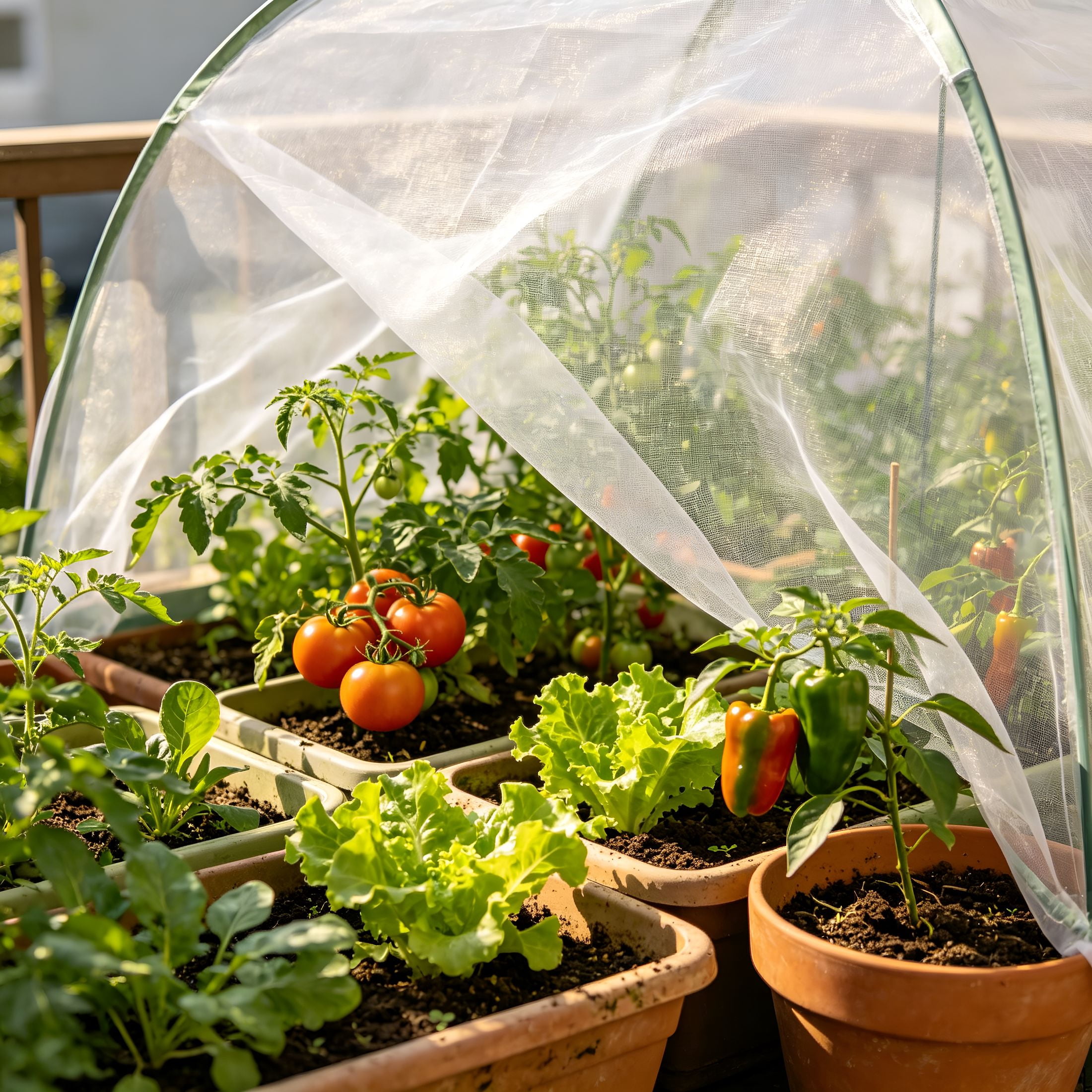 XIBUFE Garden Mesh Netting Kit for Raised Beds,10X33Ft Ultra Fine Mesh Netting&6 Sets 8Ft Fiberglass Garden Hoops,Insect Netting Row Cover,Pest Barrier Protection for Vegetable Fruits Flowers