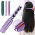 thumbnail image 2 of Rechargeable Mini Hair Straightener,Cordless Hair Straightener Brush,Portable Straightening Brush with Negative Ion,Hot Comb Hair Straightener Hot Tools,Lightweight & Mini for Travel, 2 of 5