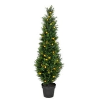 Vickerman 4' Artificial Potted Green Cedar Tree..