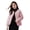 Pink XXL, variant on Women Single-breasted Jacket Solid Color Rhombus Checkered Coat Autumn Winter Loose Imitation Silk Cotton Padded Jacket for Everyday Wear