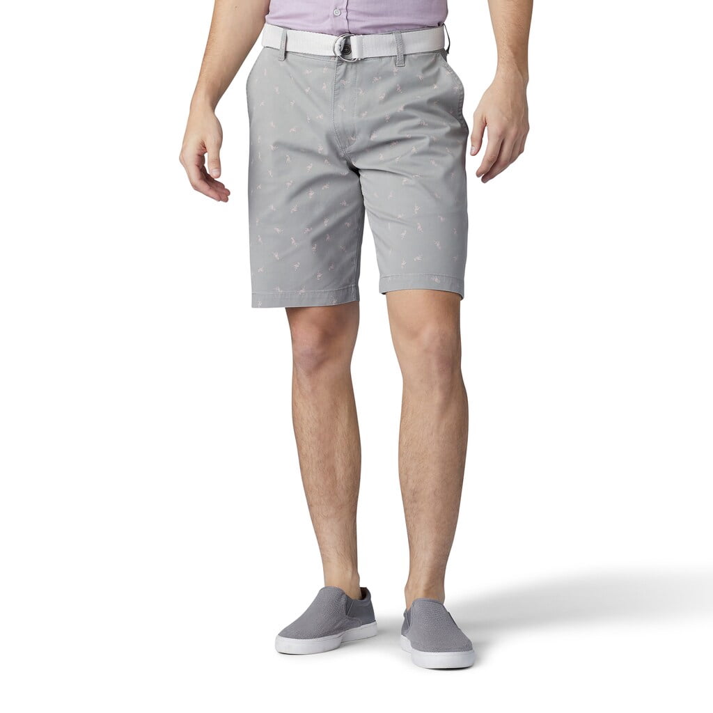 Men's Lee Walker Flat-Front Shorts Gray 