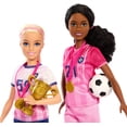thumbnail image 3 of Barbie Careers Playset, Soccer Player Set with 2 Fashion Dolls & 15 Accessories Including Barbie Brooklyn”, Blonde Petite Player, 2 Nets & More, 3 of 5