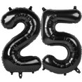 thumbnail image 1 of Balloon Kelfuoya, lámina negra de Mylar número 25, 40 pulgadas, 1 of 7