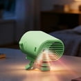 thumbnail image 4 of 2026 Car Air Conditioner Fan with LED Display, 360° Rotation 199 Speed Adjustable USB Rechargeable Personal Coolin Fan, Portable Mini System for Auto Vehicle Travel(Green), 4 of 4