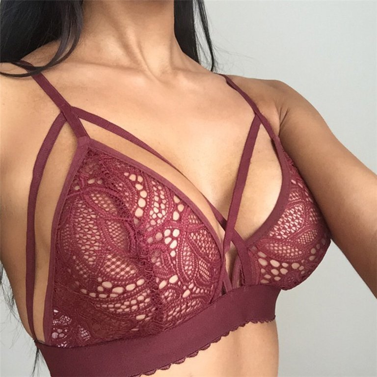 Fashion Women Push Up Lace Triangle Bralette Bra Lingerie Underwear 