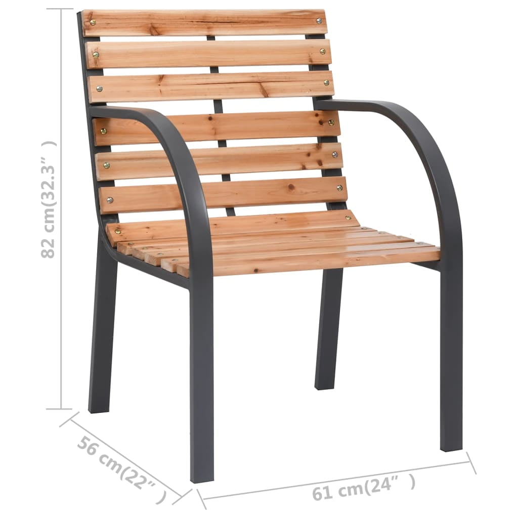 Kepooman Outdoor Patio Solid Wood Armchair with Back for Deck Lawn Porch Garden, Brown Kepooman Outdoor Patio Solid Wood Armchair with Back for Deck Lawn Porch Garden, Brown