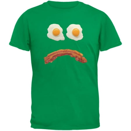 Mr. Sad Face Bacon And Eggs Green Youth T-Shirt