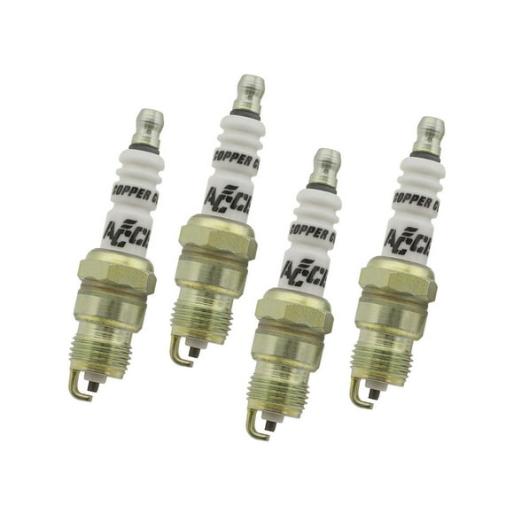 ACCEL Ignition Spark Plug 0574S-4 U-Groove; With Resistor; Copper Electrode Core Material; Copper Electrode Tip Material; Shorty Plug; Set of 4
