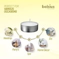 thumbnail image 4 of BOLSIUS Tea Lights Candles - Pack of 200 White Unscented Candle Lights with 3.5 Hour Burning Time - Tea Candles for Wedding, Home, Parties and Special Occasions, 4 of 7