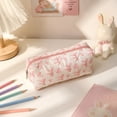 thumbnail image 2 of Bow Pencil Case Cute Pencil Pouch Soft Storage Bag Aesthetic Pattern Gift Makeup Pouch Cosmetic Bag for Women Adults Love, 2 of 7