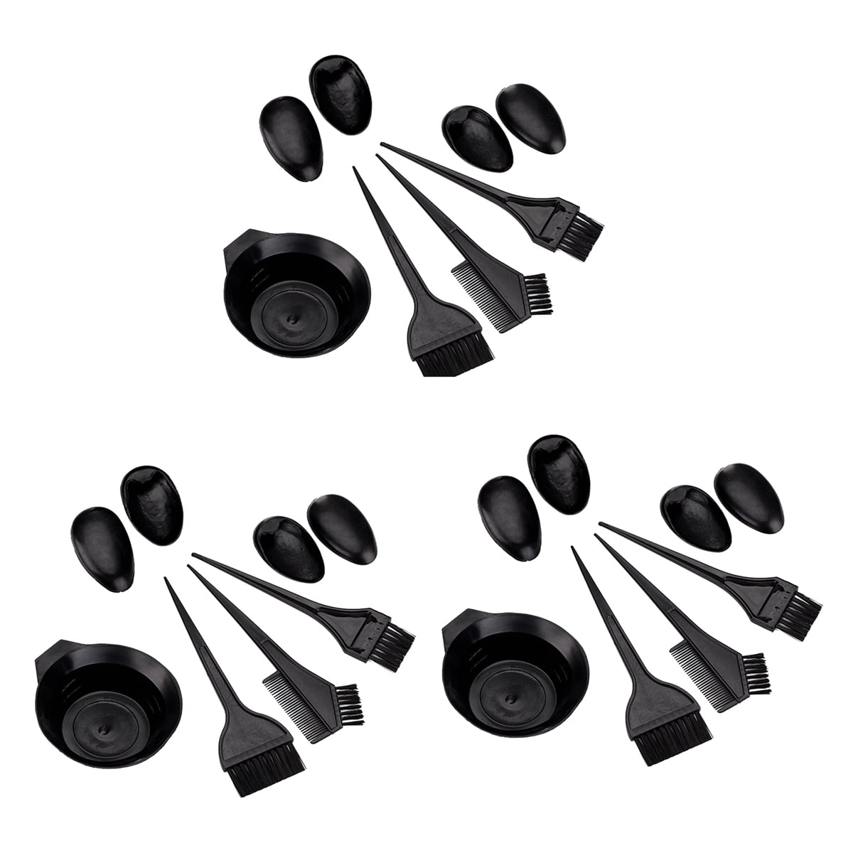 3 Sets Hair Coloring Set Hair Coloring Kit Hair Dye Bowl Brushes