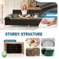 thumbnail image 6 of FFH 104.7" Cloud Sectional Sofa, Tufted Chenille Sleeper Sofa with Movable Armrests and Pillows, 4 Seater Oversized Couch with Deep Seat for Living Room, Dark Gray, 6 of 9