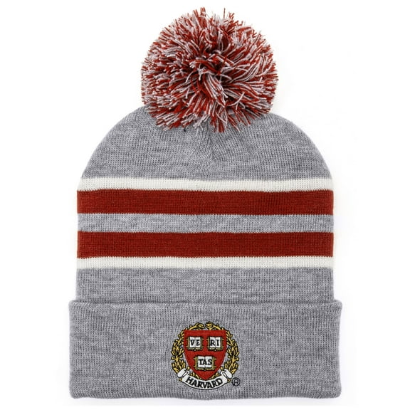 Tee Luv Harvard University Veritas Pom Pom Beanie