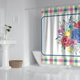 thumbnail image 2 of Pioneer Colorful Floral Shower Curtain for Bathroom Home Decor Bathtubs Waterproof Fabric Curtain with 12 Hooks 84x72in, 2 of 6