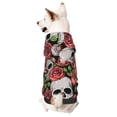 thumbnail image 1 of Fotbe Skull and Roses Sudadera con Estampado para Perros Pequeños – Suéter con Capucha para Mascotas, Tela Suave de Forro Polar con Bolsillo-X-Small, 1 of 7
