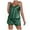 Green, variant on Womens Cami Pajama Set 2 Piece Lightweight Summer Pajamas Soft V Neck Open Back Sleepwear Lace Cami with Lace Shorts Bridal Pj Green