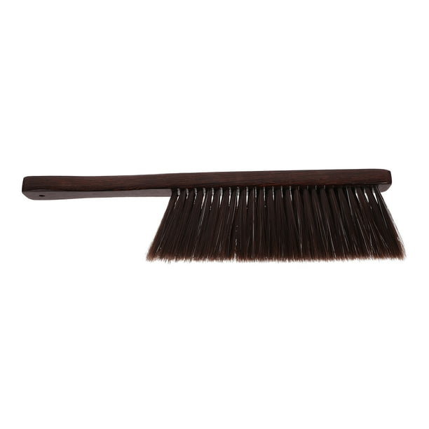 Cepillo de polvo de madera, escoba de mano, cepillo de limpieza para banco, sofá, cama, plumero con mango largo