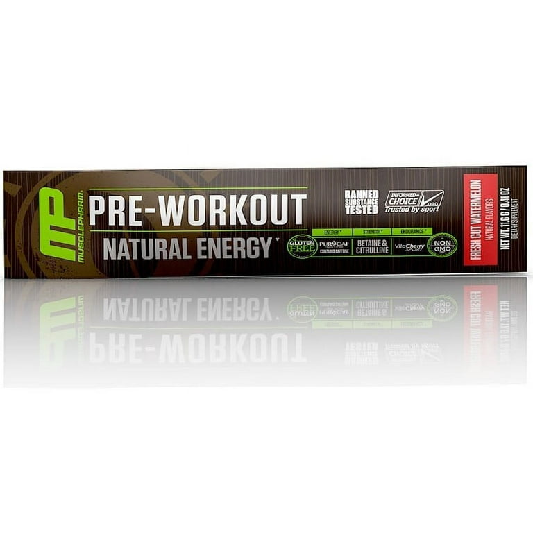 MusclePharm Natural Energy PreWorkout Packets, Fresh Cut, 55 OFF