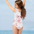 thumbnail image 4 of SEANATIVE Pink Axolotl Kids Swimwear One Piece Floral Leisure Summer Toddler Girl Bathing Suit Lightweight Gymnastics Leotards Dancewear Size 5-6, 4 of 7