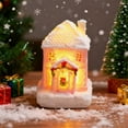 thumbnail image 2 of Piwvid Christmas Resin House Light Up, LED Mini Village Figurines with Snowy Details, Battery Powered Small House Decor for Xmas Tabletop, Winter Village Display Ornaments, 2 of 9