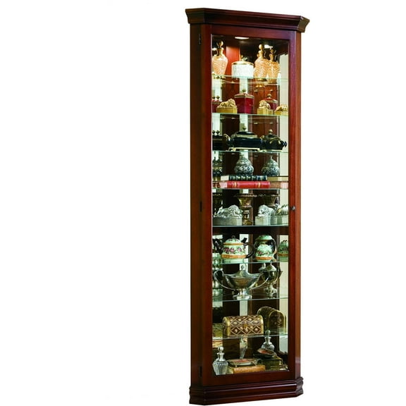 Victorian Cherry Front Entry Corner Curio