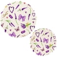 thumbnail image 7 of SKYSONIC 2 pcs Butterfly Lavender Floral Pot Holders Trivets, Heat Resistant Trivets,Watercolor Summer Cotton Thread Weave Mats for Hot Pads Pans Pot Bowl Teapot, 7 of 7
