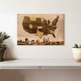 thumbnail image 2 of Elephant Stock Carved Wood Usa Map Wall Art - Horizontal Canvas Wall Art - Living Room Wall Decor - Map Canvas - Beige And Brown Decor - 12" x 8", 2 of 8