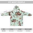 thumbnail image 2 of Cartoon Cute Otter Blanket Hoodie Oversized Wearable Hooded Blanket Warm Throw Blanket Sweatshirt For Women Men Teens 320g Flannel, 2 of 8