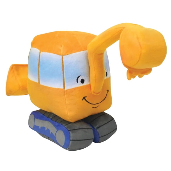 Excavadora pequeña de peluche MerryMakers de 18 cm con pala