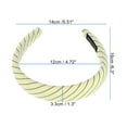 thumbnail image 3 of Unique Bargains 1 Pc Classic Elegant Wide Twill Headband for Women for Girls 6.30"x5.51" Green Beige, 3 of 4