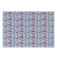 thumbnail image 1 of Blue and Pink Cutting Board, Summer Pattern with Leaves on Bubble Rounds in Vibrant Colors, Decorative Tempered Glass Cutting and Serving Board, in 3 Sizes, by Ambesonne, 1 of 2