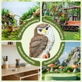 thumbnail image 5 of ICERUN Garden Statues,Resin Brown Owl Sculpture Yard Art,Fierce Owl Impression Outdoor Garden Decor,Style1, 5 of 6