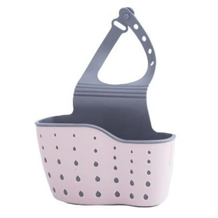 

Sink Rack Drain Basket Plastic Bathroom Kitchen Supplies Nordic Pink