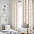 thumbnail image 5 of Blackout Kids Curtains,Yellow Geometric Quatrefoil Pattern Childrens Insulated Curtains Set Of 2,Bedroom Essentials,Toddler Room Decor 52x84in(132x213cm), 5 of 5