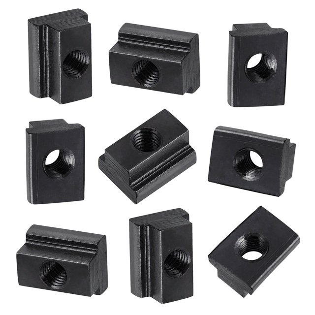 FUTUREORYY 10pcs Slot Nuts Carbon Steel Nuts For Truck Bed Rails For Securing Items Fit For Industrial Frame Structures
