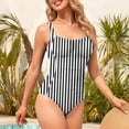 thumbnail image 5 of Jamicy Cute One Piece Swimsuit for Women Tummy Control Square Neck Sporty Ruched Slimming Monokini High Cut Women's Bathing Suit, 5 of 8