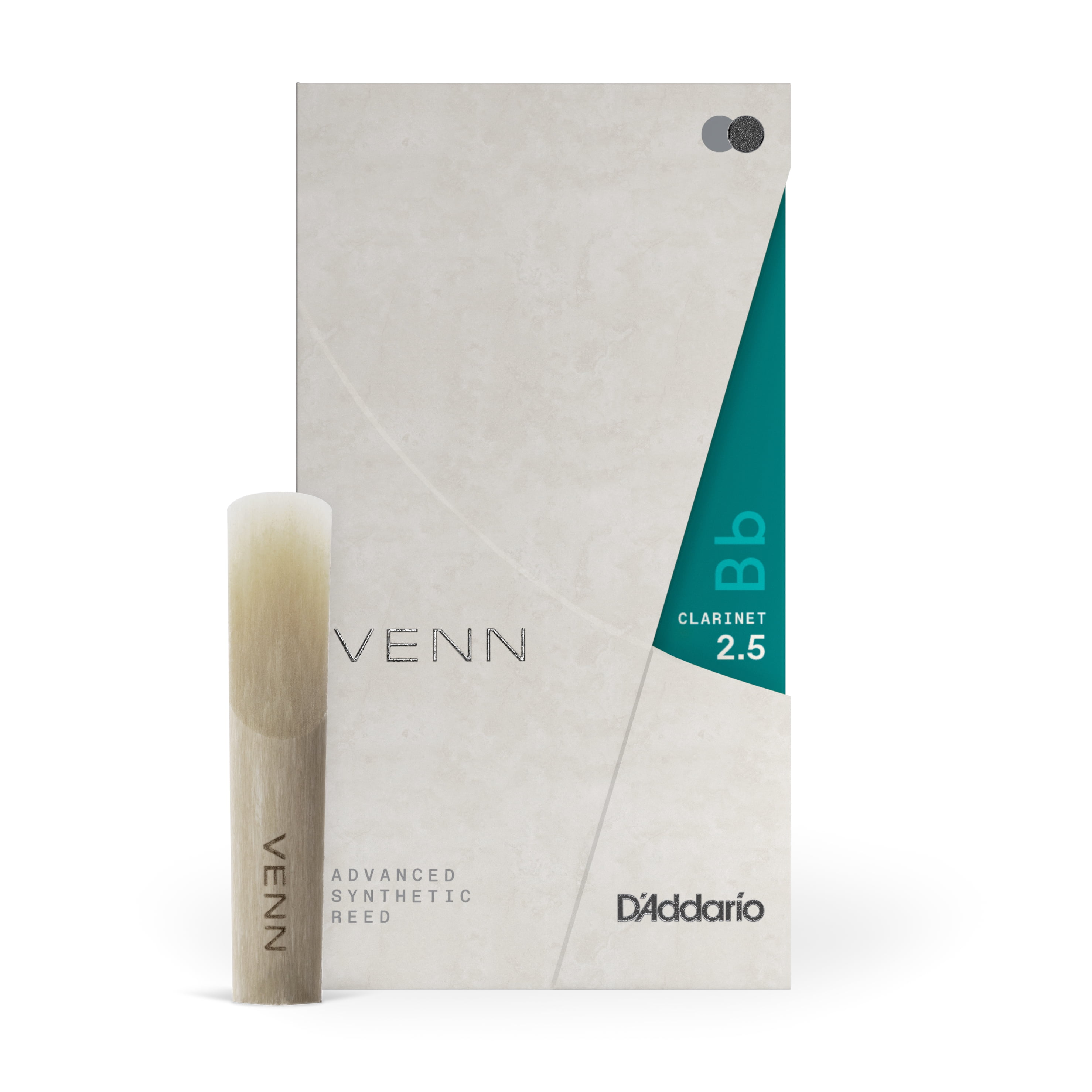 D'addario Venn Synthetic Bb Clarinet Reed, G2, Strength 2.5