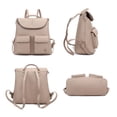 thumbnail image 4 of MKF Collection Natalie Women’s Multi-Pocket Backpack, Stylish Vegan Leather Shoulder Bag, Travel Bag, School Bag, Work Bag, Casual Everyday Bag, Lightweight Organizer Backpack by Mia K, 4 of 6