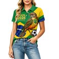 thumbnail image 2 of Women's Football Graphic T-Shirt, Women's Fashion Printed Short Sleeve Sports Top, Casual Athletic Workout Tee for Soccer Tournament 2026 Green Size: M, 2 of 5