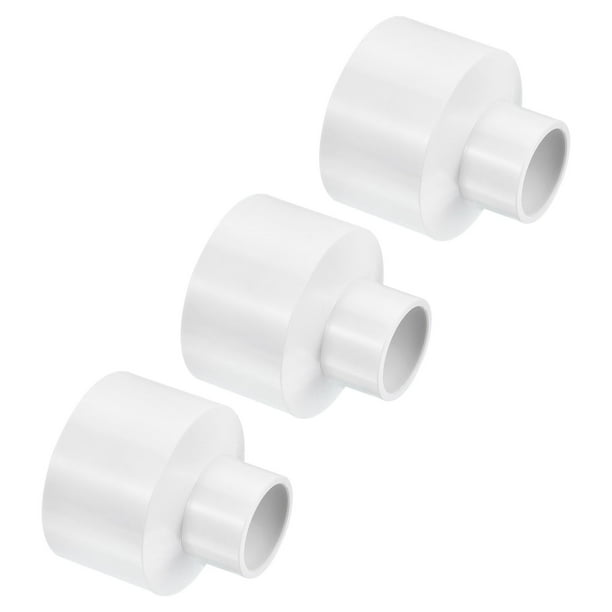 Uxcell 50mm to 25mm ID PVC Reducer Pipe Fitting Straight Adapter