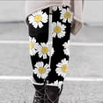 thumbnail image 2 of Women's Pants Autumn and Winter Sunflower Daisy Print Low Waist Printed Long Casual Fashion Pants, 2 of 4