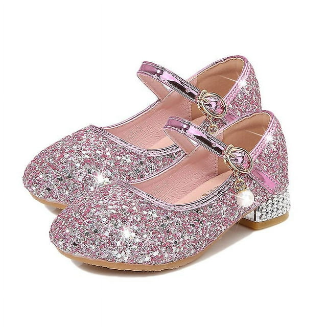 Crystal Slippers Cinderella Party Wedding Sequined Princess Leather Shoes